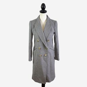 J Crew Wool Cashmere Double-Breasted Coat Gray 2P